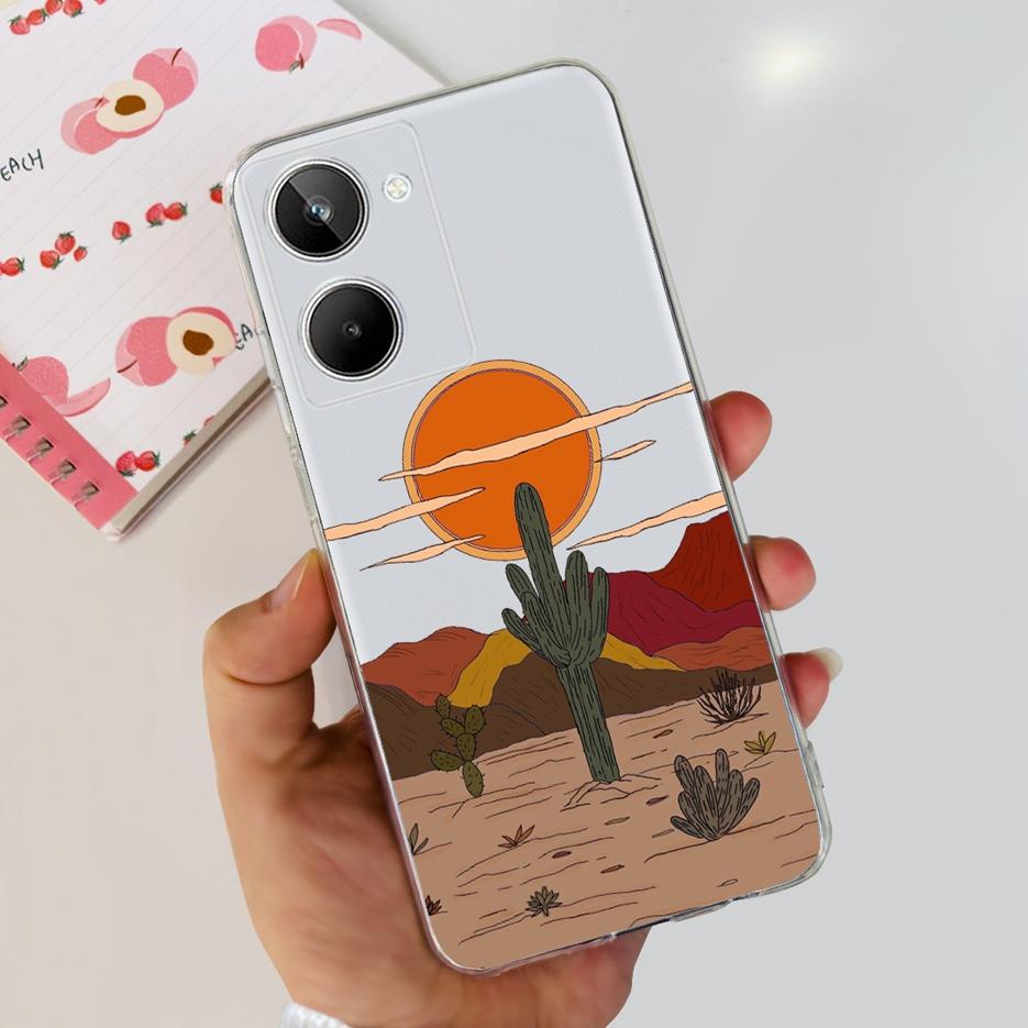 Чехол для Realme 10 4G Цветной Расписной Чехол Мягкий Силиконовый Чехол для Телефона Для Realme 10 Pro Plus Realme10 Pro+ Задняя Крышка Coque Capa