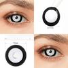 Pseyeche17MM Черно-белые мини-линзы для склеры Зомби Косплей Контактные линзы для глаз Хэллоуин Страшные глазные контакты для маскарада