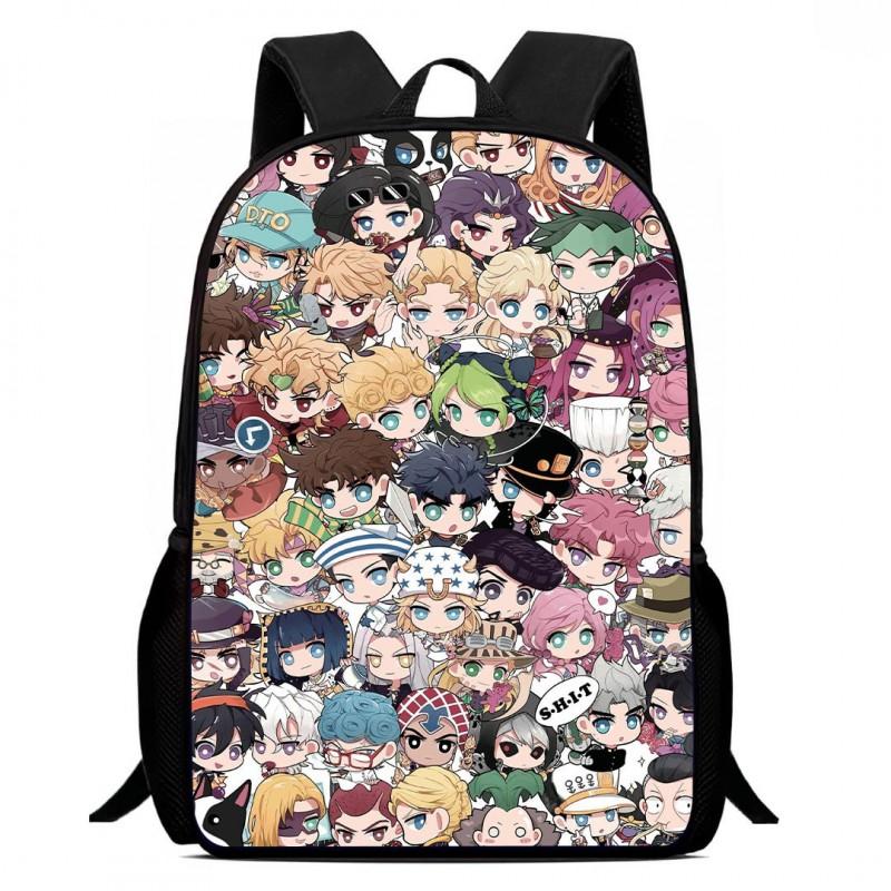JoJos Bizarre Adventure Cartoon Kids Backpack School Lightweight Ergonomic Double Strap Bag With Printed Design Grades