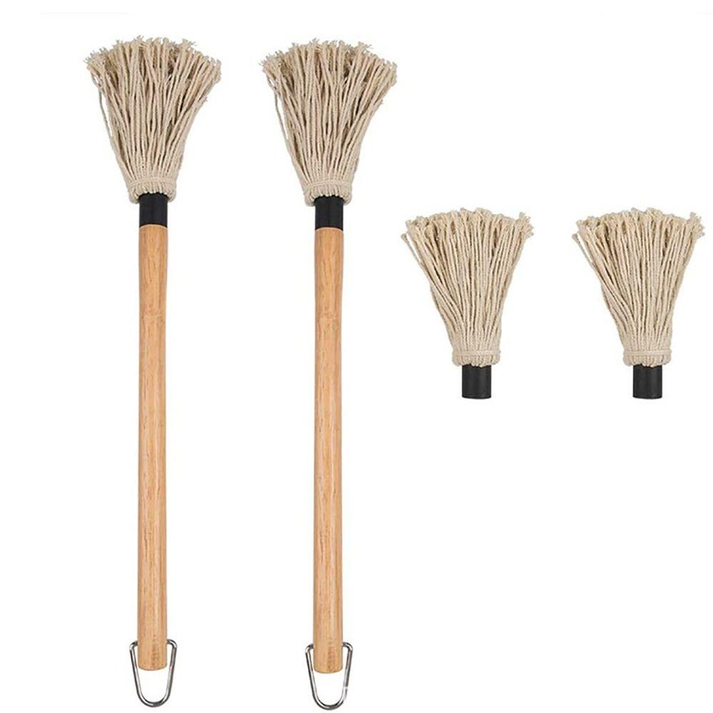 Accessories Roasting Cooking Wooden Handle Barbecue BBQ Sauce Mop Grill Brush Basting Brush