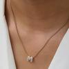Gold Plated Tiny CZ Zircon Initial Pendant Necklace for Women Stainless Steel 26 Alphabet Letter Necklace Birthday Jewelry Gift