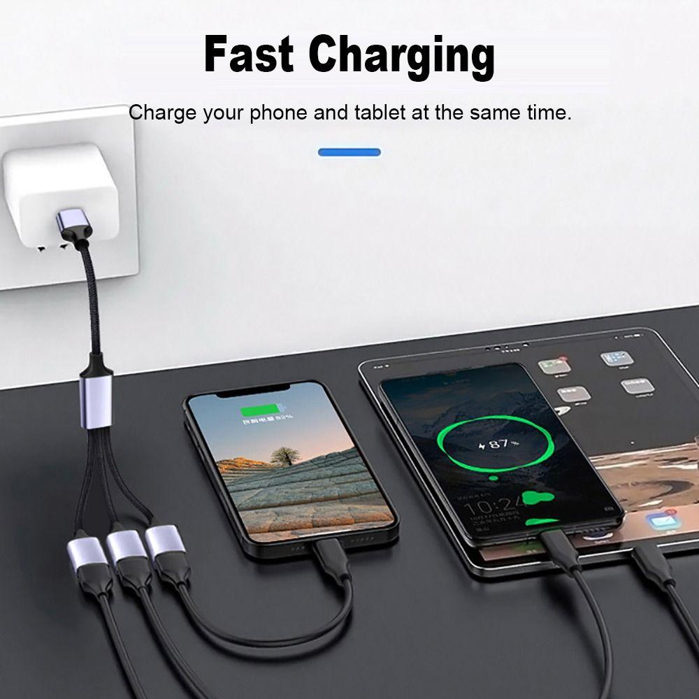 Fast Charging 3 in 1 Splitter Converter OTG Adapter Professional Extension Cable