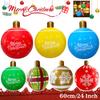 Надувной рождественский шар из ПВХ 24 дюйма 60 см Рождественское надувное шаровое украшение Наружное украшение рождественской елки Принадлежности для праздничной вечеринки
