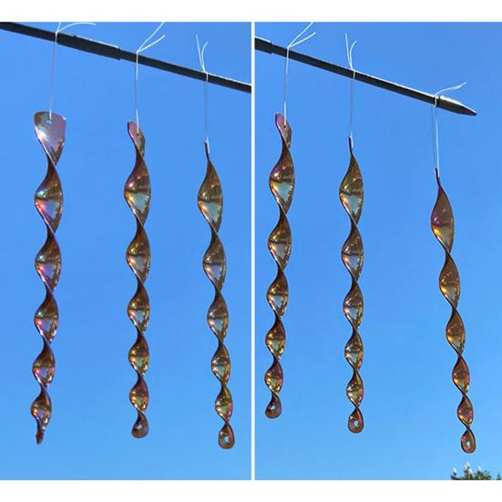 Стержень для отпугивания птиц, вращение на 360 градусов, защита сада, яркий цвет, светоотражающая спираль ветра, подвесной стержень отпугиватель птиц для сада