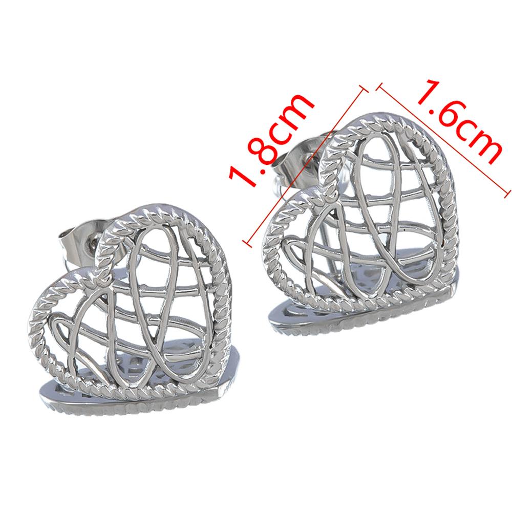 2pcs 4pcs Stainless Steel Love Heart Ear Studs Minimalist Stud Earrings Earplug for Women Girl DIY Accessories Jewelry Making
