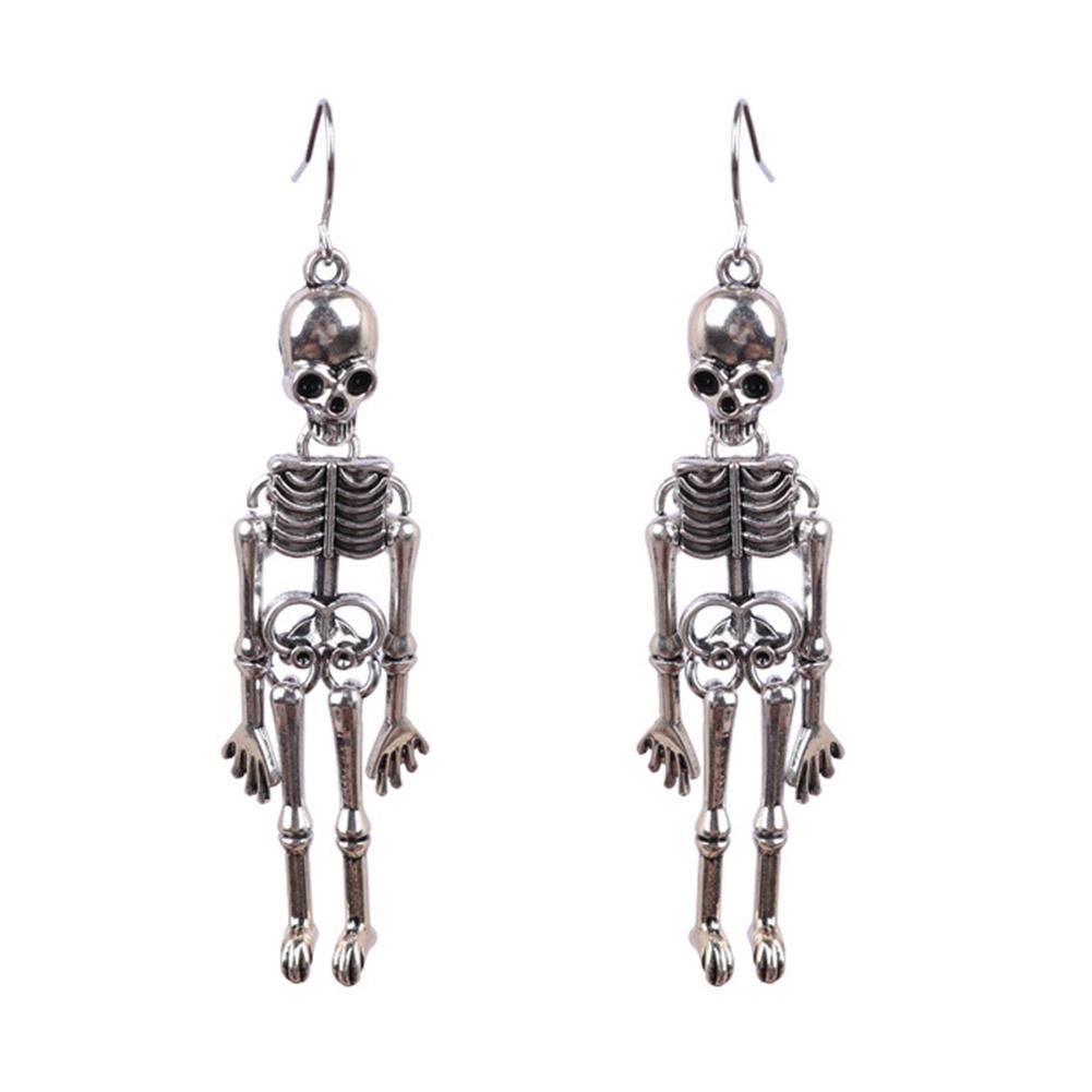 Серьги-подвески в виде скелета на Хэллоуин для женщин, винтажные, забавные, готические, готические, украшения, череп J S6V5