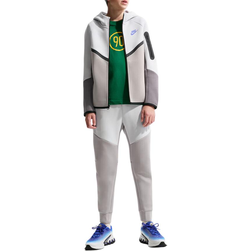 Nike Толстовка с капюшоном на молнии Sportswear Tech Fleece для детей старшего возраста Светлый железный рудник HV5867-025