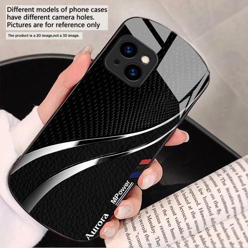 Текстура кожи высокого класса Для iPhone 17 16 15 14 13 Plus 12 mini 11 Pro Max XR Xs Max X 7 8 6S 22 20 Эллиптический стеклянный чехол для телефона