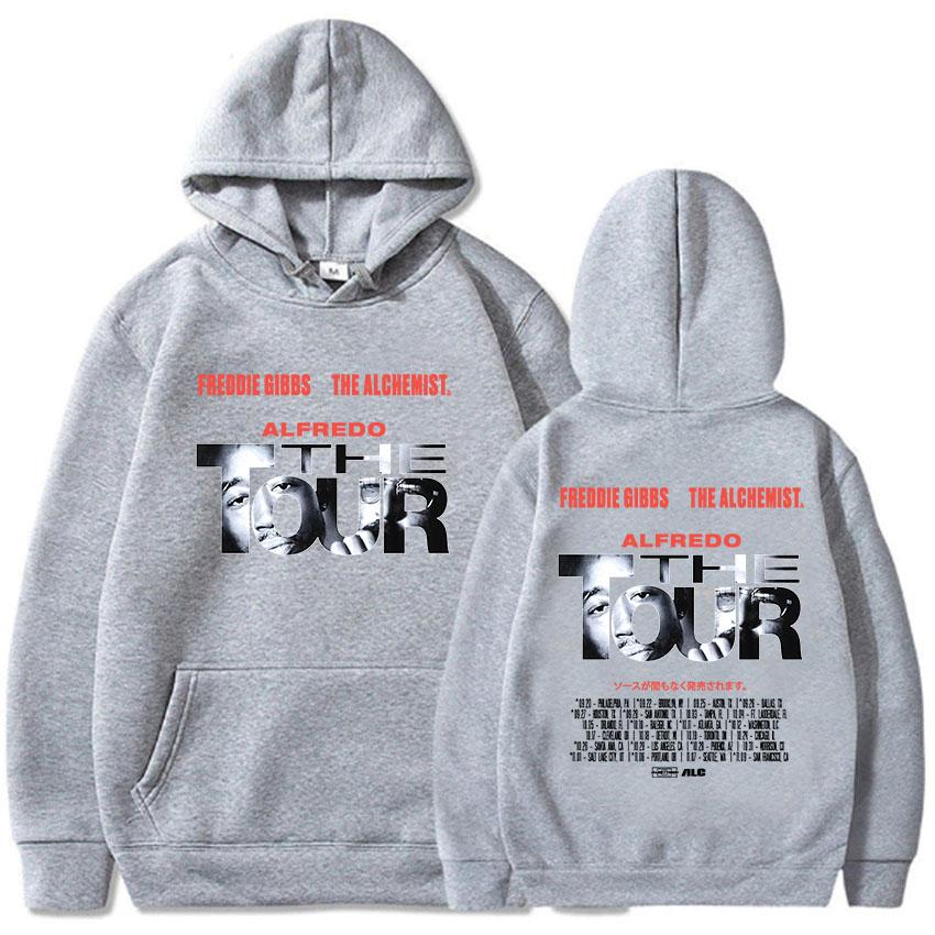 Толстовки Freddie Gibbs ALFREDO Tour Осень/Зима Свободные Толстовки с Капюшоном для Мужчин Теплый Флис Мужские Женские Пуловеры Уличная Одежда