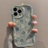 Милый чехол для телефона с сине-белым кремовым узором, подходит для iPhone 17 16 15 14 13 12 11 Pro/Max/Plus, противоударный