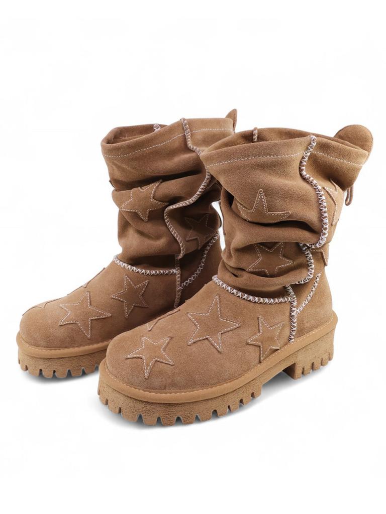 Plzproject [Plzproject X Yase] Nova Slouchy Boots, Chestnut