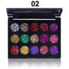 Женская мода 15 цветов Diamond Sequin Eyeshadow Palette Glitter Powder highlighter eye shadow