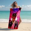proof beach towel with Juice WRLD pattern - soft,absorbent,quick-drying,machine washable - perfect for swimming,camping,bathing
