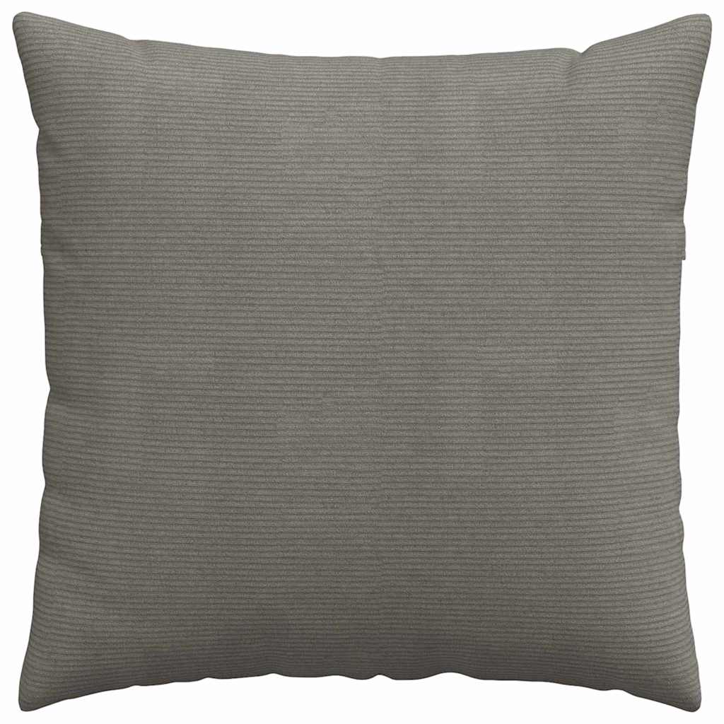 Sofa Cushions 2 Pieces Light Grey 60 x 60 cm Corduroy Fabric