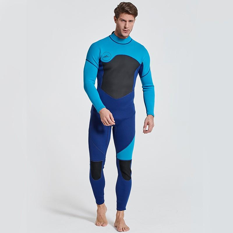 Mens 3mm Full Wetsuit Surfing Diving Swimming Warmth UV Protection Long Sleeve Neoprene Dive Suit