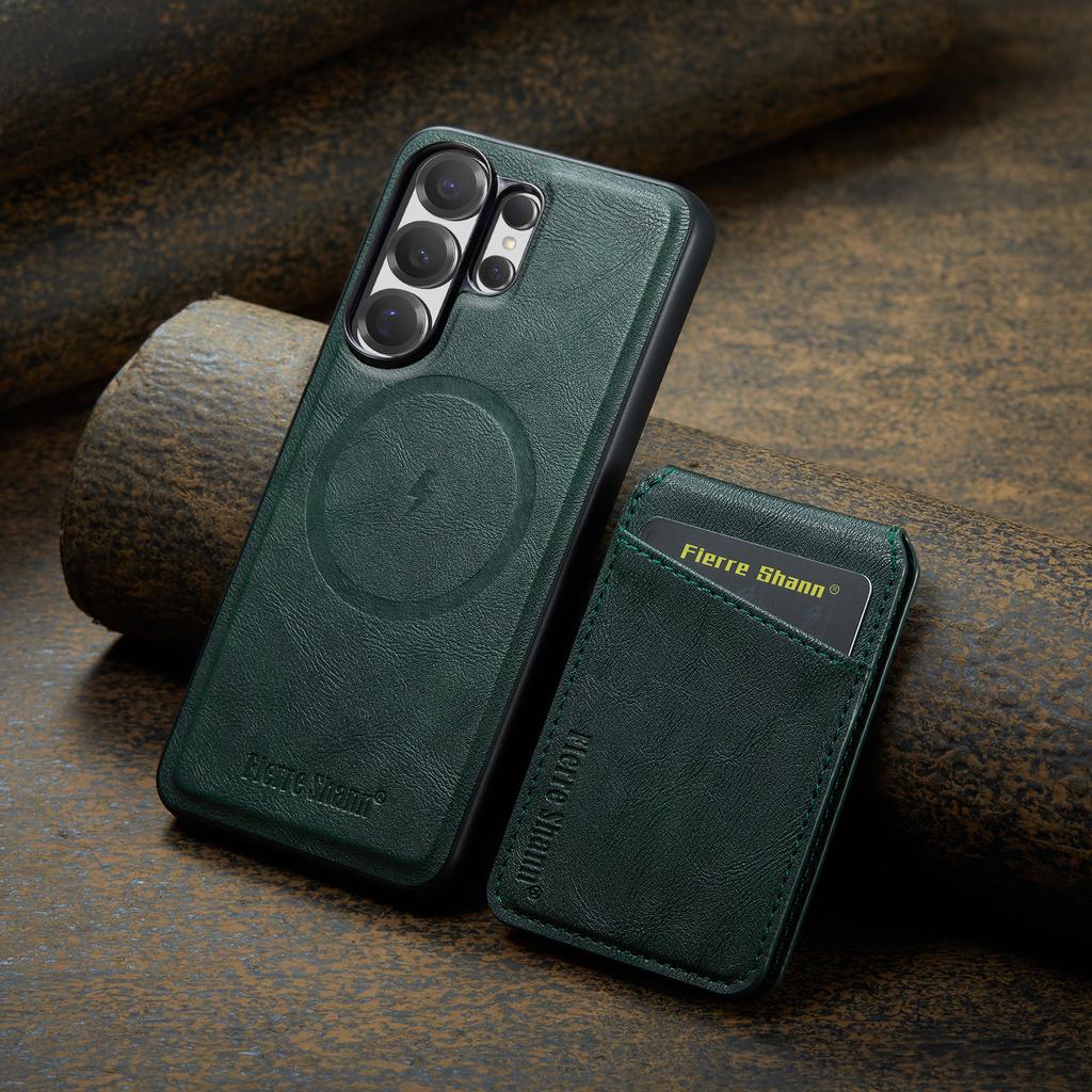 Detachable Card Wallet Magnetic Leather Case for Samsung Galaxy S26 Ultra S25 Edge S24 FE S23 S22 Plus Wireless Charging Cover