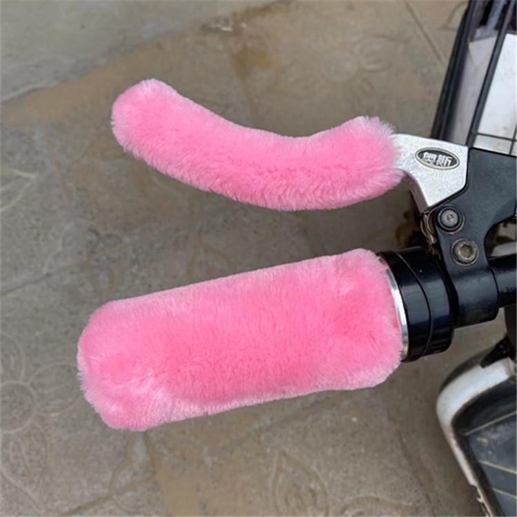 Универсальный плюшевый зимний чехол на руль для электромобилей, мотоциклов и велосипедов