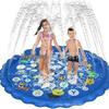 Dolphin Water Spray Mat - 170CM Outdoor Play Mat for Pets & Children