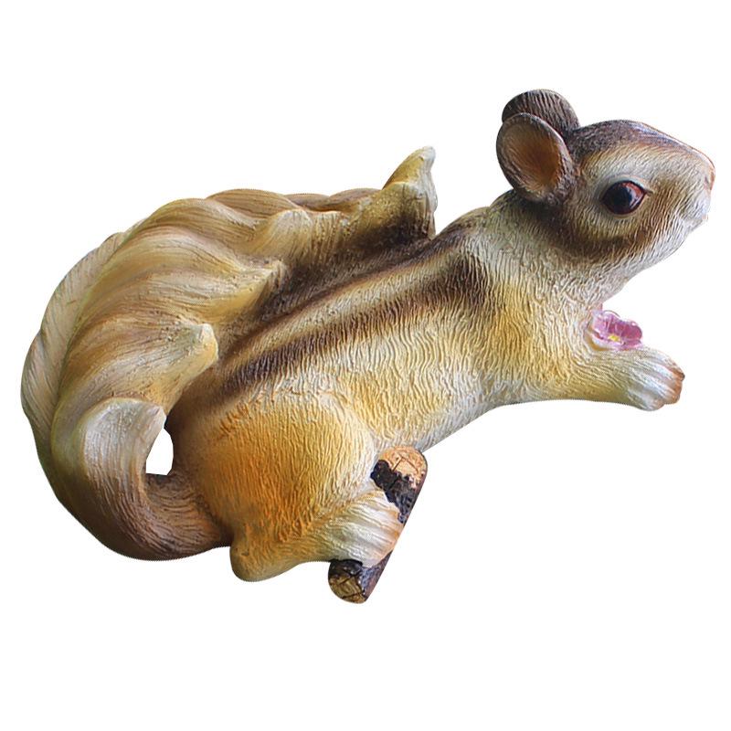 Креативное украшение в виде белки на дереве - Милое украшение животного для садовых поделок