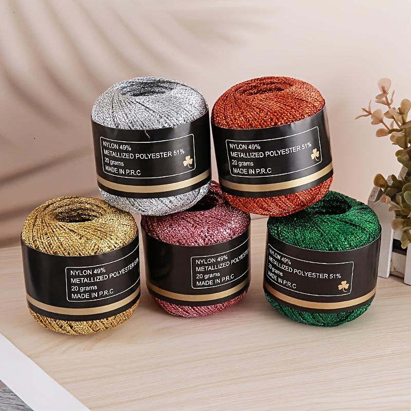120м ПЭТ Универсальная Золотая Серебряная Гибкая Металлическая Нить Сверкающая Ручной Вязки Блестящая 2мм Прочная Блестящая Пряжа Ремесленного Качества