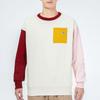 Puma Pocket Logo Color Block Sports Knit Crewneck Sweatshirt Men Sweatshirt Off-White 533036-73