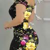 Вечернее платье с открытыми плечами, нерегулярное облегающее платье без рукавов с принтом для свадьбы