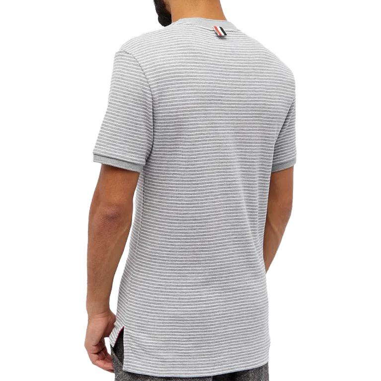 THOM BROWNE Pinstripe Pattern Crewneck T-Shirt MJS235A-J0103-055