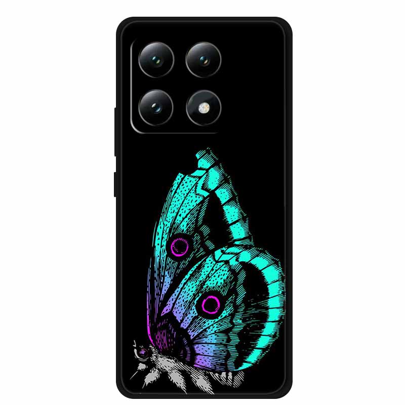 Для Xiaomi 15T 5G Чехол Цветы Мягкий Силикон ТПУ Задняя Крышка Для Xiaomi 15T Pro 5G Capa Boho Цветная Защита от Царапин
