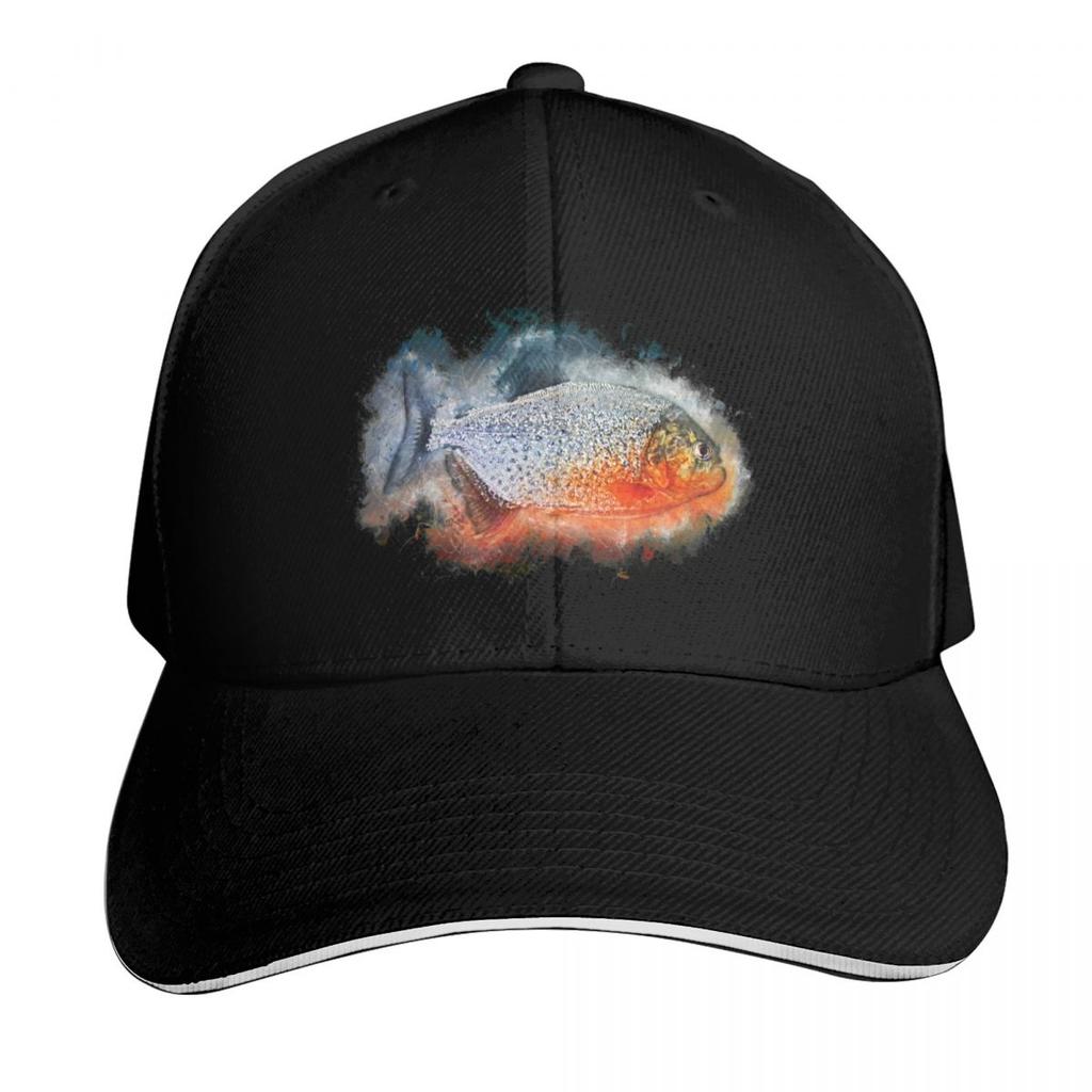 Red piranha Serrasalmus nattereri Baseball Cap Bobble Hat New Hat cute Winter hat Unisexs Luxury Womens