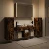 Bathroom Furniture Set 6 pcs Smoked Oak
