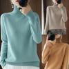 Осенние женские свитера, зимний женский пуловер, топы, женская одежда, водолазка, вязаная базовая футболка 2024, однотонные футболки