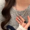 2024 Легкое роскошное двухслойное ожерелье с подвеской для женщин - Осень/Зима Высококачественная цепочка для свитера