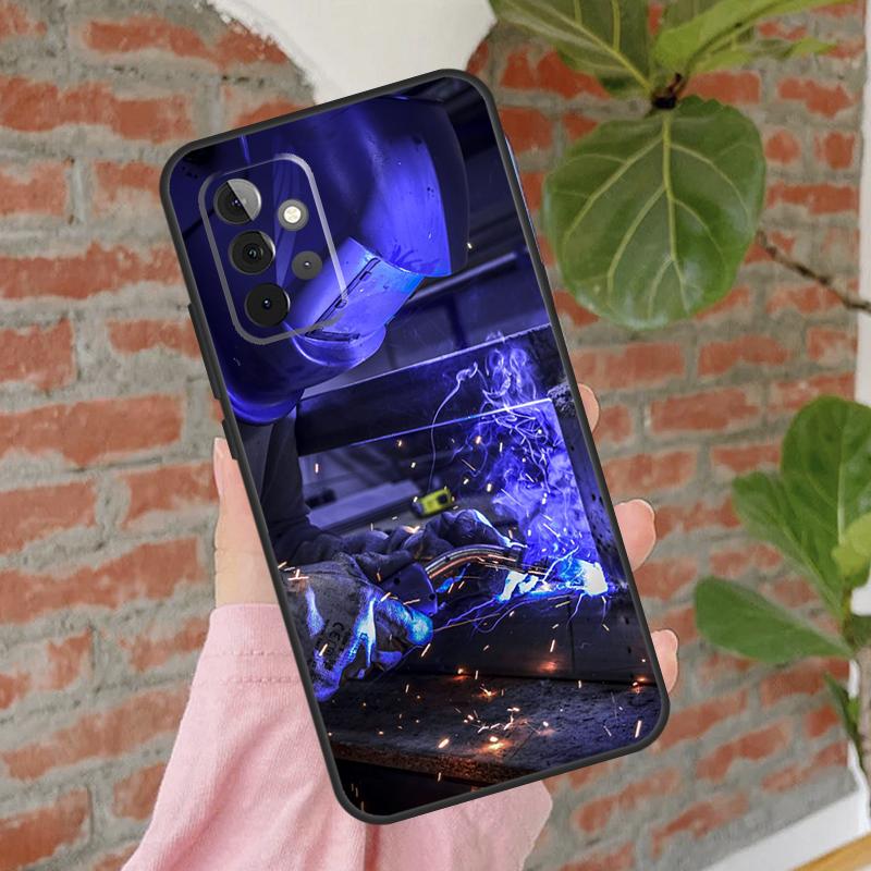 Кейс для сварщика, работника по сварке горячего металла, для Samsung Galaxy A55 A35 A25 A15 A53 A33 A13 A51 A71 A12 A32 A52 A14 A34 A54 Чехол