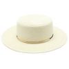 Small fresh green wide brim flat top top hat women's spring summer French sun beach sun hat color