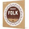 Струны D'Addario с шариковым окончанием для акустической гитары Folk Nylon EJ33 80/20 Бронза/Прозрачный нейлон Струны для высоких нот [Ориги...