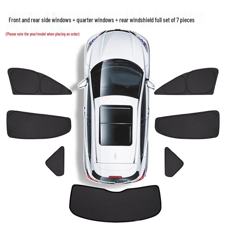 Новый солнцезащитный козырек Xiaopeng P7/P7i: Непрозрачная штора для кемпинга для уединения, защиты от солнца на боковых окнах и теплоизоляции.