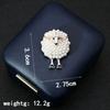 Shiny Rhinestone Sheep Brooch Faux Pearl Lapel Pin Gifts Cardigan Clip  Clothing Accessories