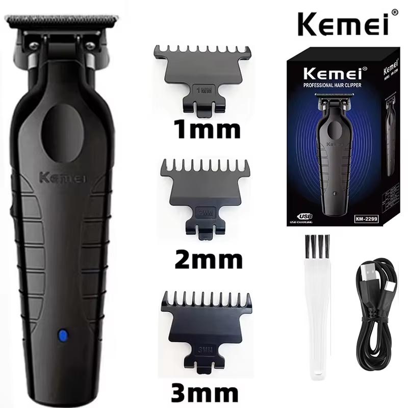 Kemei KM-2299 Мужская машинка для стрижки волос Профессиональная электрическая машинка для стрижки волос USB-перезаряжаемая Парикмахерская машинка для стрижки Мужская электрическая машинка для стрижки волос
