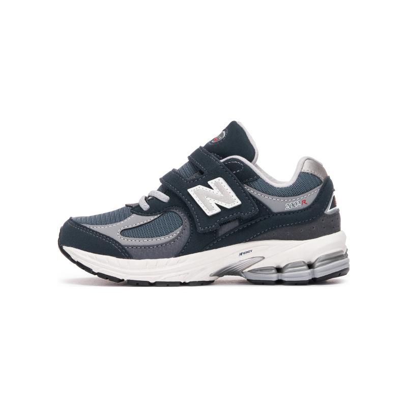 New Balance 2002R Детские Черно-Серо-Синие Низкие Беговые Кроссовки PV2002SF