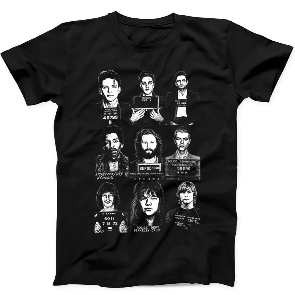 Rock Star Celebrities Mugshot Retro Vintage Funny Hoodie Sweatshirt T Shirt 717