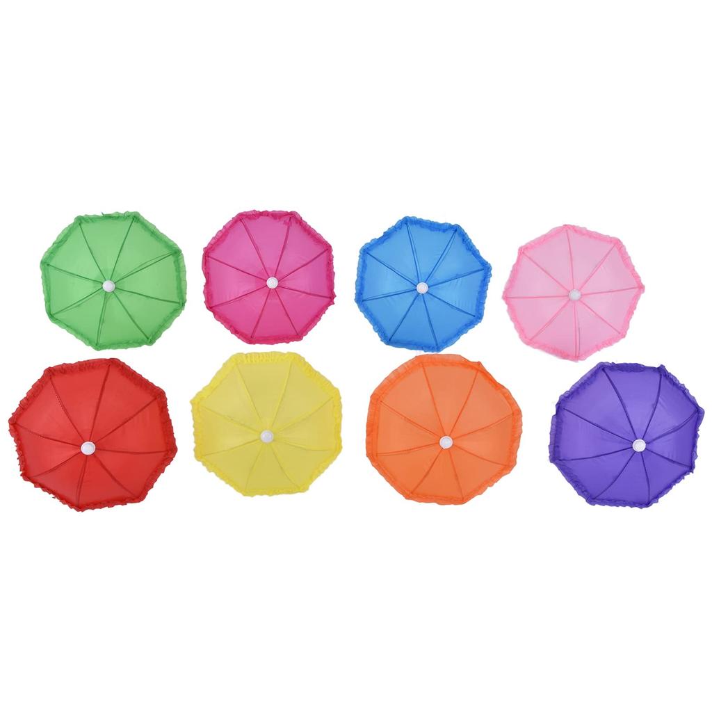 Миниатюрный зонтик кукольный зонтик разноцветный 8 штук милый