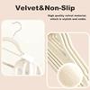 10Pcs Space Saving, Velvet Non-Slip Clothes Hangers, Heavy Duty with 360 Degree Swivel Hook for Clothing, Suit