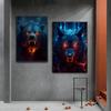 Dark Fantasy Magic Wild Animal Prints Poster Canvas Painting Hd Modern Wall Art Pictures For Living Room Bedroom Home Decoration