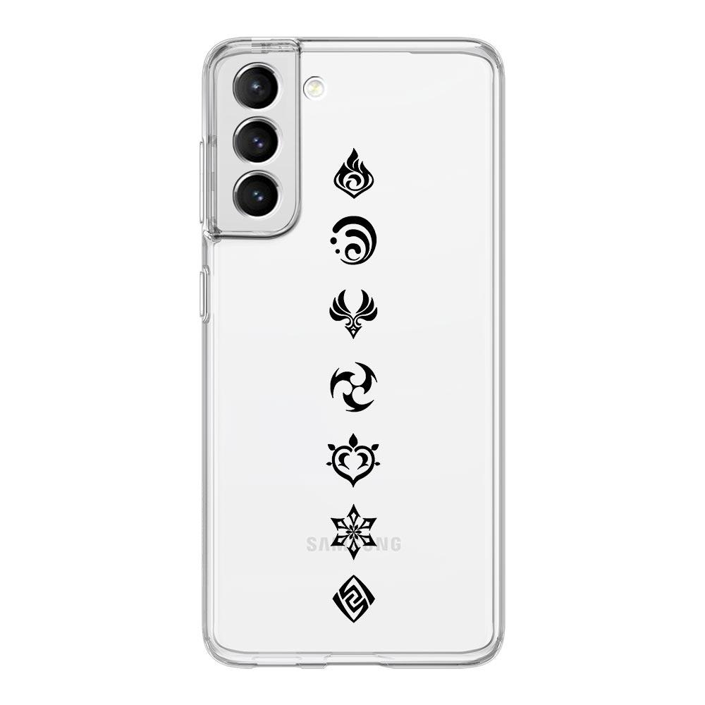 Чехол для телефона Genshin Impact с логотипом для Samsung Galaxy S22 S21 S20 FE Ultra 5G S10 S10E S9 S8 Plus Note 10, мягкий прозрачный чехол для полного объектива