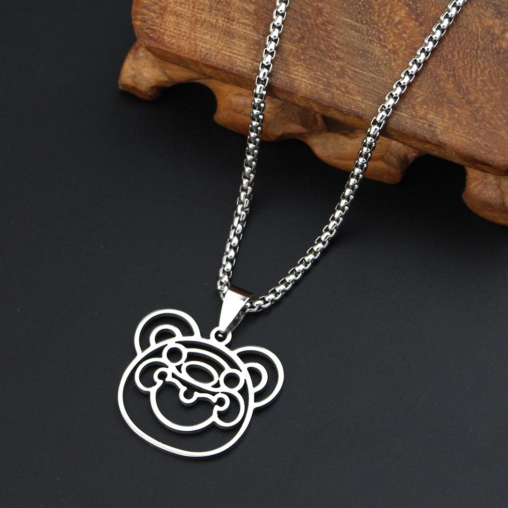 Genshin Impact кулон ожерелье подростковое милое аниме мультфильм призрак ожерелье из нержавеющей стали для мужчин женщин ювелирные аксессуары подарок