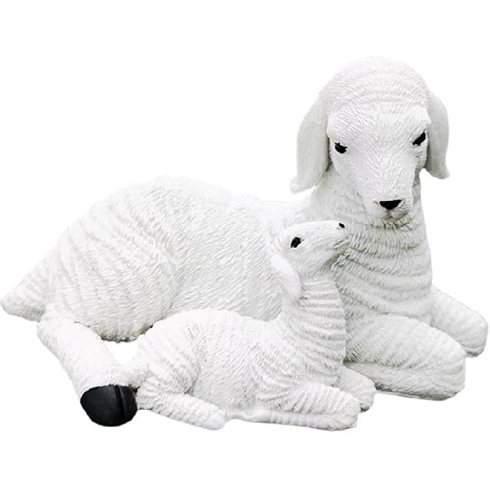 Bothyi Полимерная фигурка Ягненок Декор для сада Фермерского двора Подарки Искусственный ягненок Ручная работа, 3 ягненка