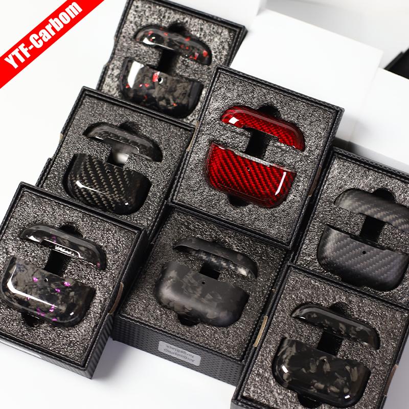 YTF-carbon Чехол из углеродного волокна для AirPods 3 Беспроводная зарядка Bluetooth Наушники Защитная наклейка для AirPods pro2 Тонкий и легкий