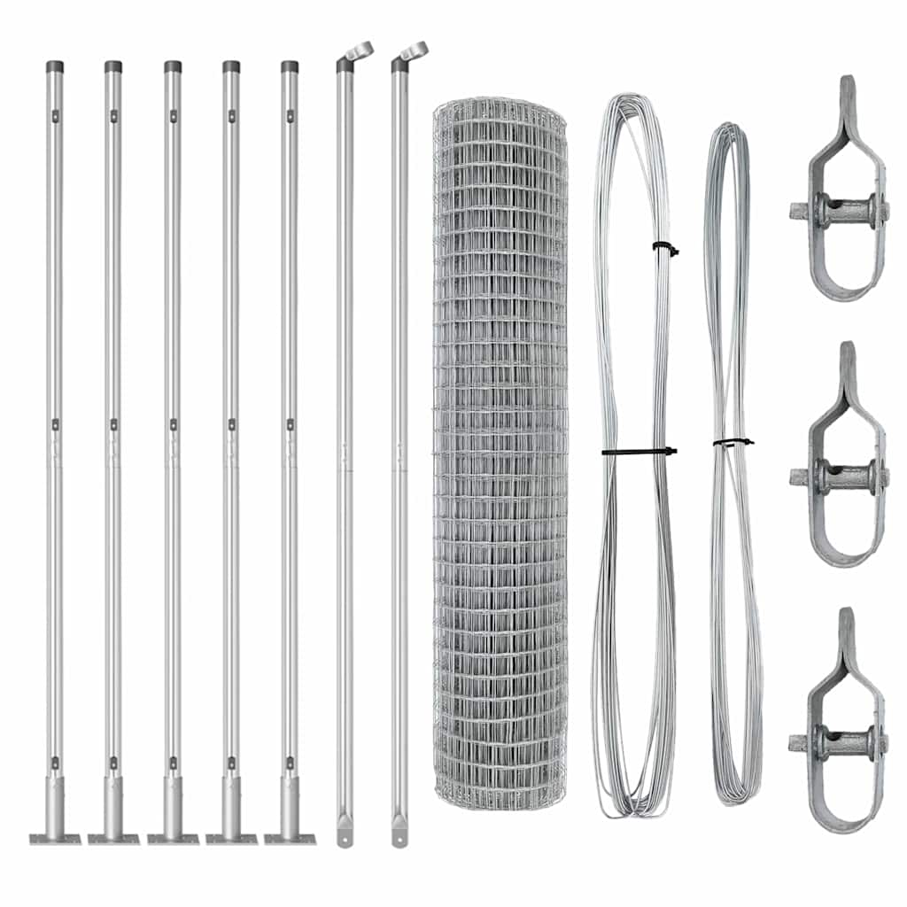 Welded Wire Fence with Concrete Foundation 10 x 1.5 m (W x H)