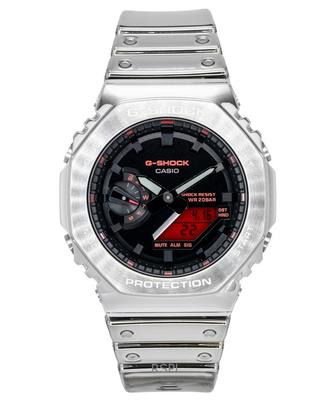 G-Shock Fine Metallic Аналогово-цифровые Силиконовый ремешок Черный циферблат Кварцевые GM-2100YRA-8A 200M Мужские часы