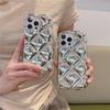 3D Чехол для телефона с алмазным узором, гальванизированный, совместимый с iPhone 11/12/13/14/15/16/17/PRO/MAX/Air